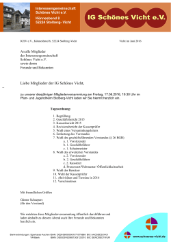 Herzliche Einladung zu unserer