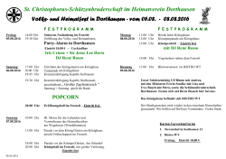 06.06.2016 Festprogramm 2016 - Heimat und VFL Dorthausen 1964