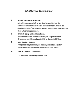 Ehrenb&uuml;rger der Gemeinde