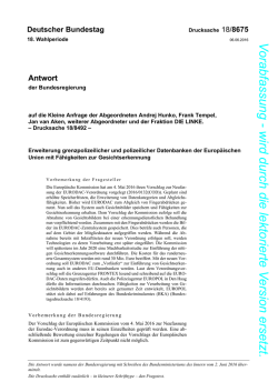 Drucksache 18/8675 - DIP des Bundestages