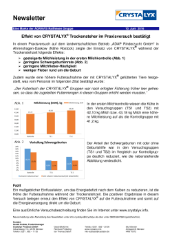 des Newsletters - CRYSTALYX® Products GmbH
