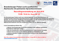 Recruitingevent der Polizei des Landes Brandenburg