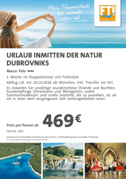 Dubrovnik u.a. - PSW Reisen Kiel