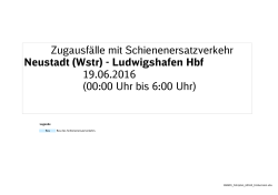 Kaiserslautern Hbf - Mannheim am 19.06.2016 (0:00 Uhr bis 6:00 Uhr)