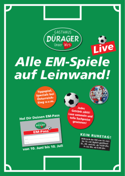 Die EM Aktion beim Dürager