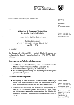 Haushalt Schule, Ministerium und nachgeordneter Bereich