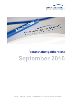 September 2016 - Management Circle AG
