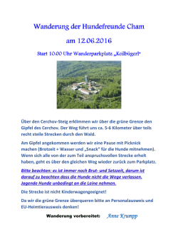 Hundewanderung - bei den Hundefreunden Cham