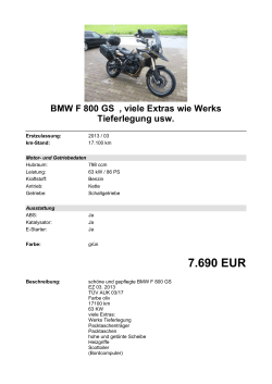 Detailansicht BMW F 800 GS €,€viele Extras wie Werks