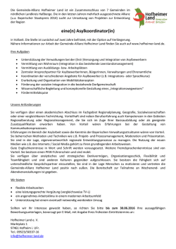 eine(n) Asylkoordinator(in)