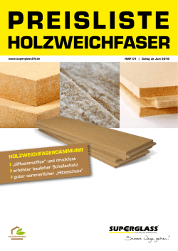 Holzweichfaser Preisliste