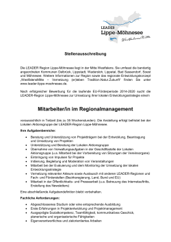 "Mitarbeiter/in im Regionalmanagement" (pdf 143kb)