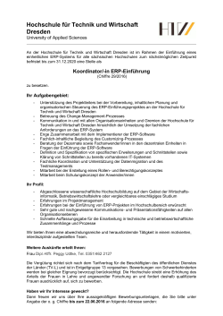 Koordinator/-in ERP-Einführung