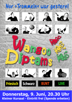 Donnerstag, 9. Juni, 20.30 Uhr