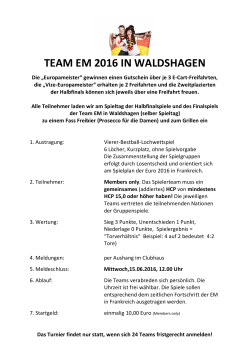 team em 2016 in waldshagen
