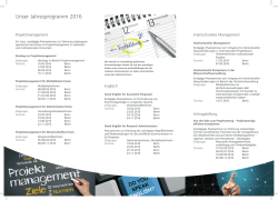 Jahresprogramm 2016
