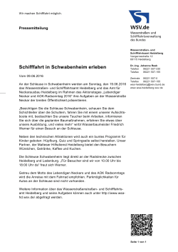 Schifffahrt in Schwabenheim erleben