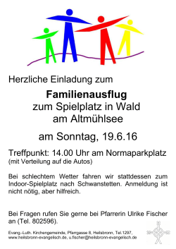 Herzliche Einladung zum - Kirchengemeinde Heilsbronn