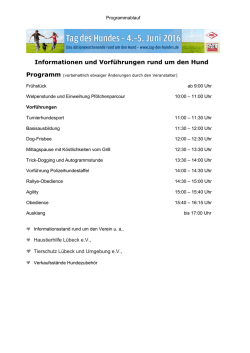 Informationen und Vorf&uuml;hrungen rund um den Hund