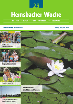 Hemsbacher Woche - lokalmatador.de