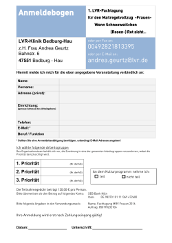 Anmeldebogen - LVR-Klinik Bedburg-Hau