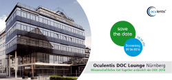 Oculentis Save The Date DOC Lounge 2016