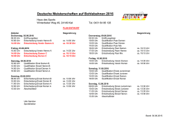 Deutsche Meisterschaften auf Bohlebahnen 2016