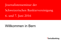 Journalistenseminar der Schweizerischen