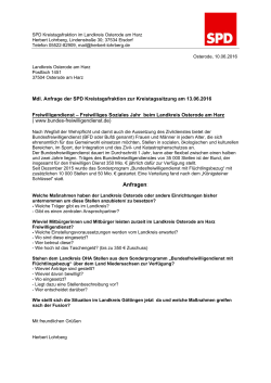 Anfragen - SPD-Kreistagsfraktion Osterode