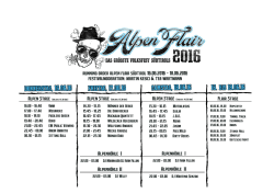 ALPENFLAIR 15.06-18.06.2016 Running Order