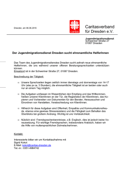 Ehrenamtliche Helfer gesucht