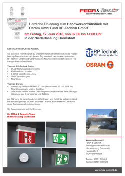 Handwerkerfr&uuml;hst&uuml;ck mit Osram GmbH und RP