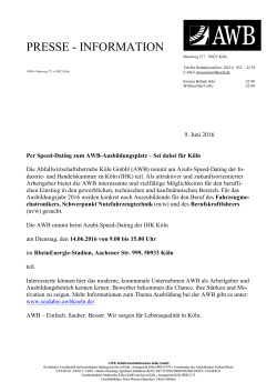 presse - information - Stadtwerke Köln GmbH