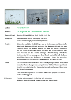 Info zur Exkursion