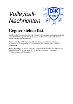 Volleyball- Nachrichten - DJK Blau