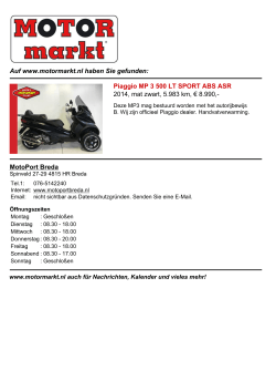 Auf www.motormarkt.nl haben Sie gefunden: Piaggio MP 3 500 LT