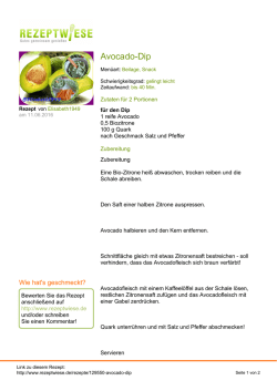 Avocado-Dip - Rezeptwiese
