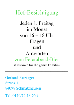 Hof-Besichtigung - Gerhard Patzinger