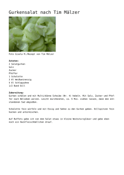 Gurkensalat nach Tim M&auml;lzer
