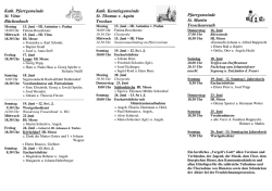 Gottesdienstordnung KW 24 25 /2016