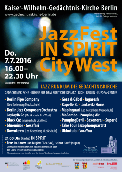 ZAZZ FEST IN SPIRIT 2016 – Kaiser-Wilhelm-Gedächtnis