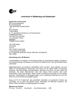 Lammhack in Blätterteig mit Salatbukett