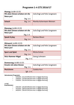 Programm 1-4 GTS 2016/17 - Montessori Dietramszell