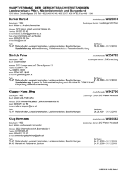 Druckansicht - Hauptverband