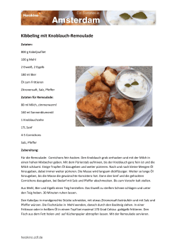 Kibbeling mit Knoblauch-Remoulade