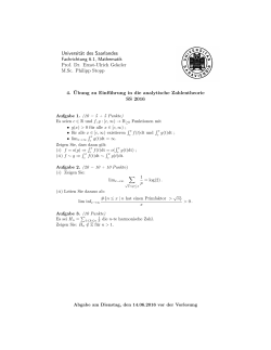 Blatt 04 - Fachrichtung Mathematik