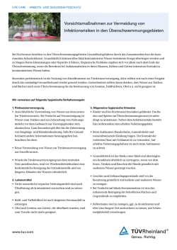 Infoblatt &Uuml;berschwemmung