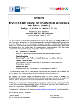 Mexiko/Jalisco-Brunch: Einladung
