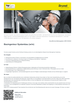 Bauingenieur Systembau Job in Duisburg