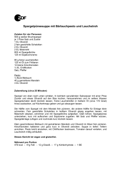 Spargelpüreesuppe mit Bärlauchpesto